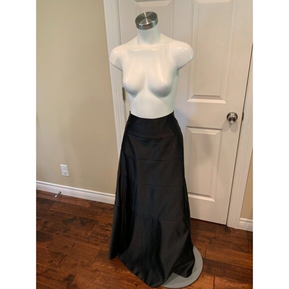 BCBG Max Azria Black Satin Long Full Length Maxi Skirt, Size 6 - Picture 1 of 7